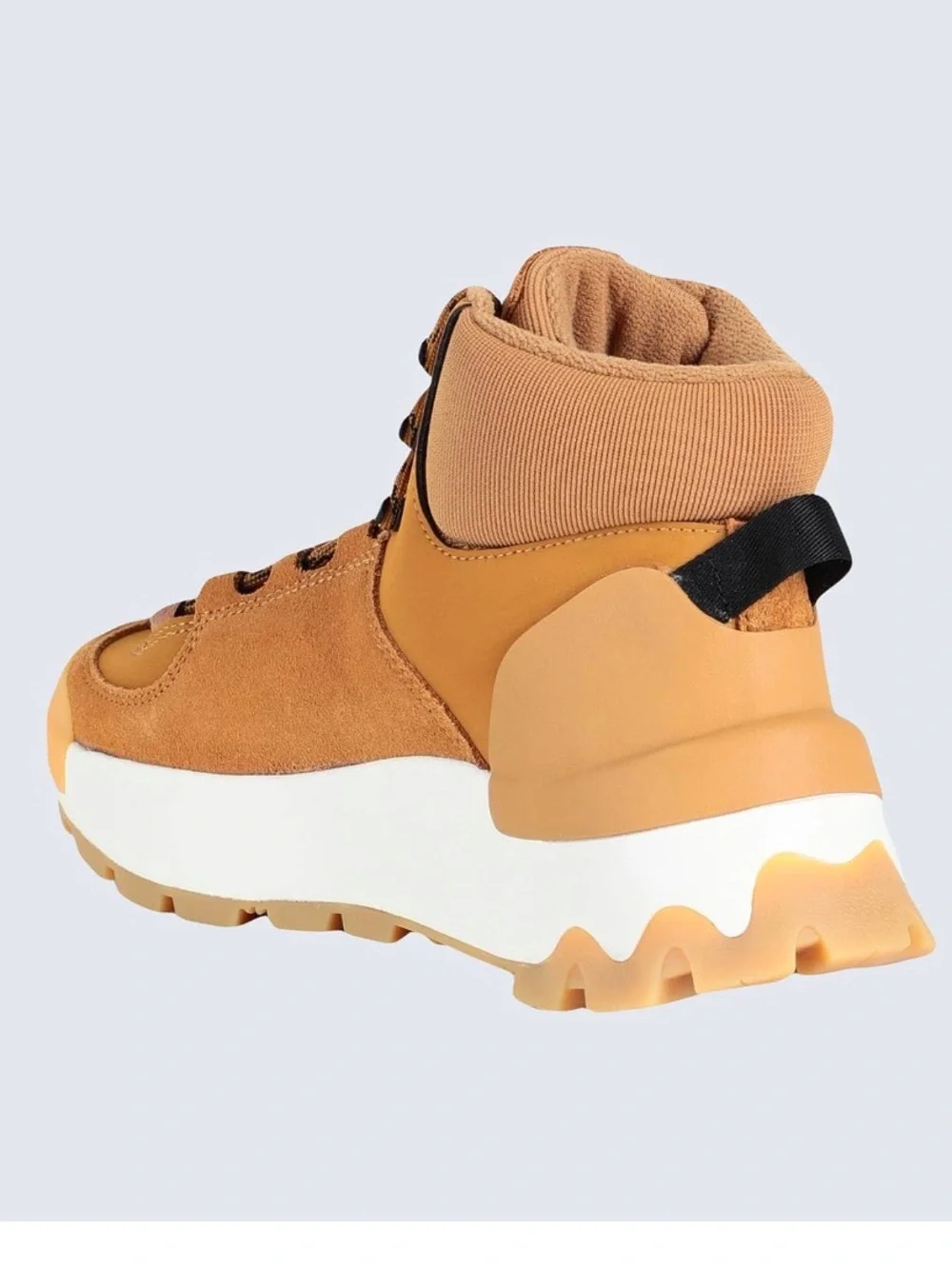 NIKE leather CITY CLASSIC high tops sneakers booties, wheat / white color